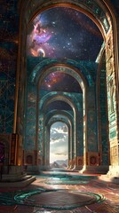 Uncovering the Celestial Treasure An Ancient Observatory s Cosmic Revelation - obrazy, fototapety, plakaty