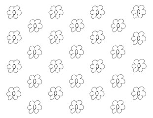 Daisy Flower pattern outline