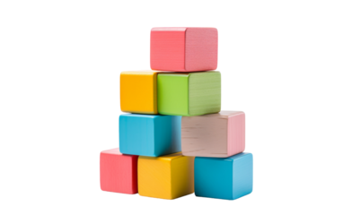 A stack of colorful blocks balancing on top of each other in a whimsical and vibrant display