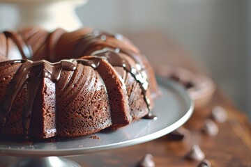 Decadent bundt cake flavored with chocolate
