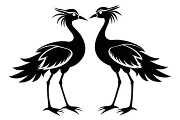  silhouette image,Clyde bird ,vector illustration,white background 