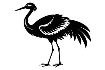  silhouette image,Clyde bird ,vector illustration,white background 