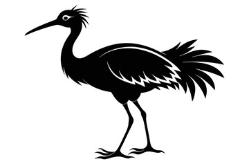  silhouette image,Clyde bird ,vector illustration,white background 