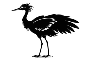  silhouette image,Clyde bird ,vector illustration,white background 