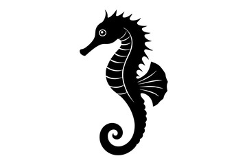 seahorse silhouette vector illustration