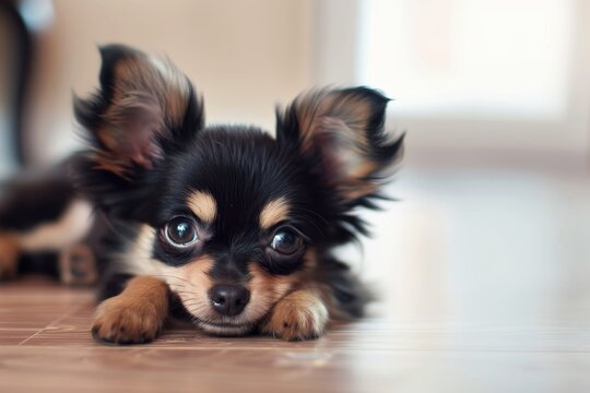a picture of a small adorable chihuahua