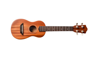 A ukulele with a beautifully crafted wooden body and strings, ready to be played and create sweet music