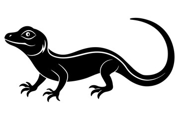 lizard silhouette vector illustration