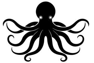 octopus silhouette vector illustration