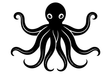 octopus silhouette vector illustration