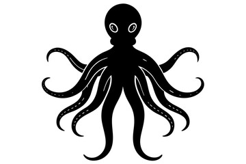 octopus silhouette vector illustration