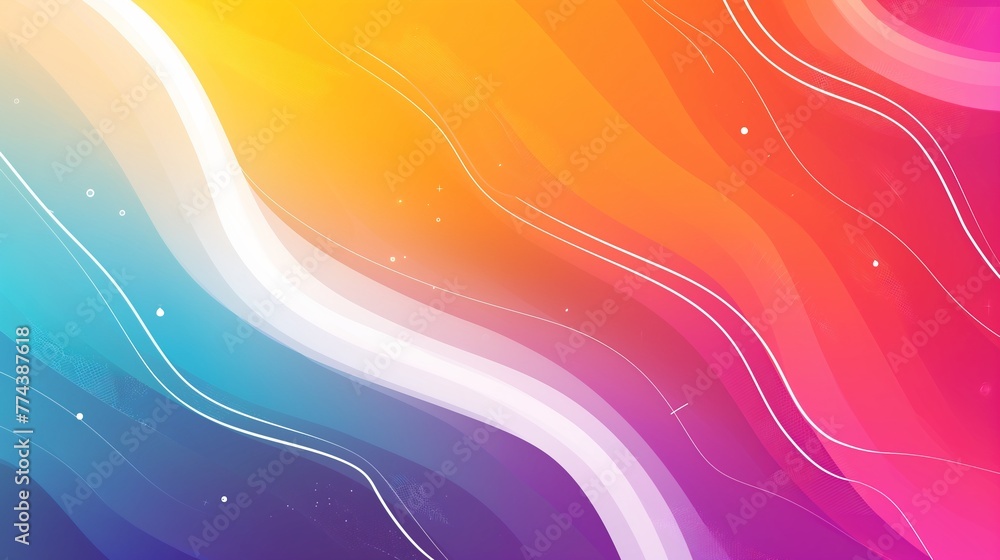 Wall mural abstract colorful background with waves.