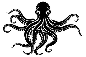 octopus silhouette vector illustration