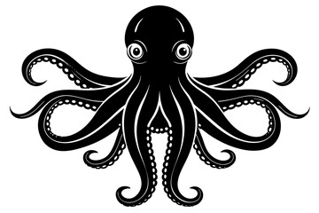 octopus silhouette vector illustration