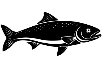  salmon fish silhouette vector illustration