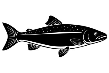  salmon fish silhouette vector illustration