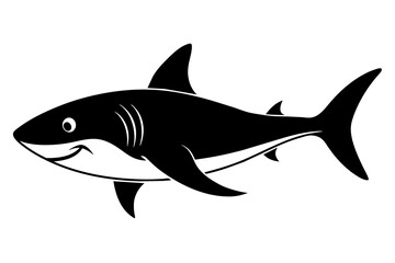 shark silhouette vector illustration