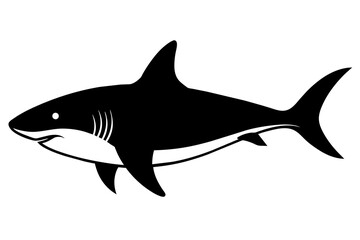 shark silhouette vector illustration