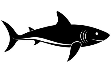 shark silhouette vector illustration 
