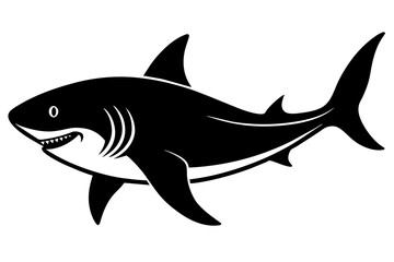 shark silhouette vector illustration 