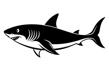 shark silhouette vector illustration 