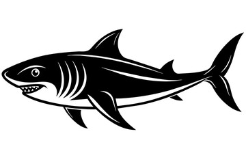 shark silhouette vector illustration 