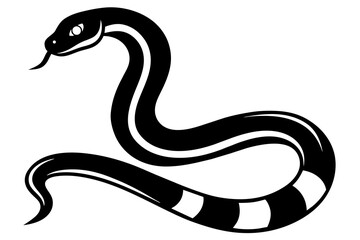 snake silhouette vector illustration