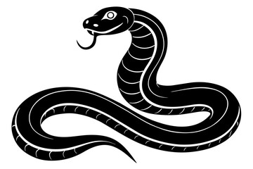 snake silhouette vector illustration