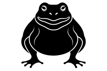 toad silhouette vector illustration