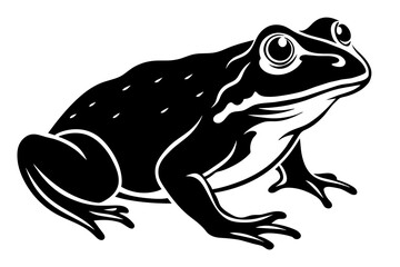 toad silhouette vector illustration