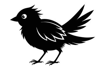  silhouette image,Hendrix bird,vector illustration,white background 