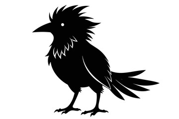  silhouette image,Hendrix bird,vector illustration,white background 