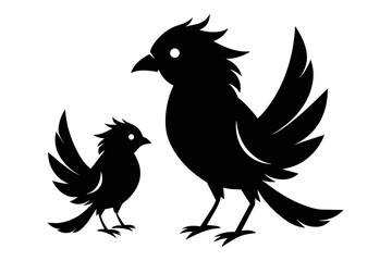  silhouette image,Indiebird,vector illustration,white background