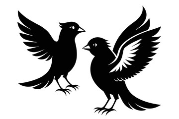  silhouette image,Indiebird,vector illustration,white background