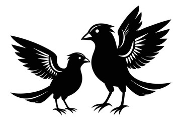  silhouette image,Indiebird,vector illustration,white background