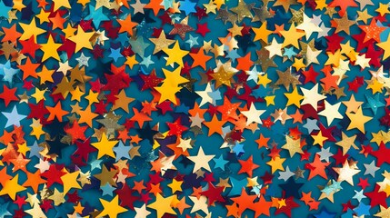 seamless confetti stars background for christmas time