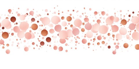 Rose Gold thin barely noticeable paint brush circles background pattern isolated on white background