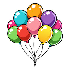 bunch of balloons drawing