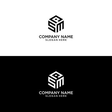 creative letter SPM LOGO design vector