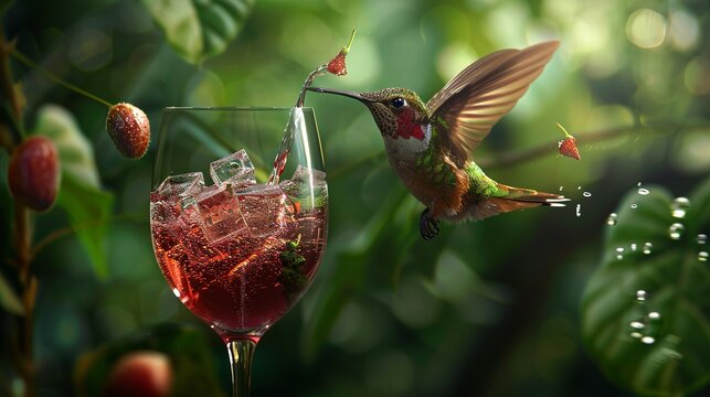 national geography photography of a hummingbird drink