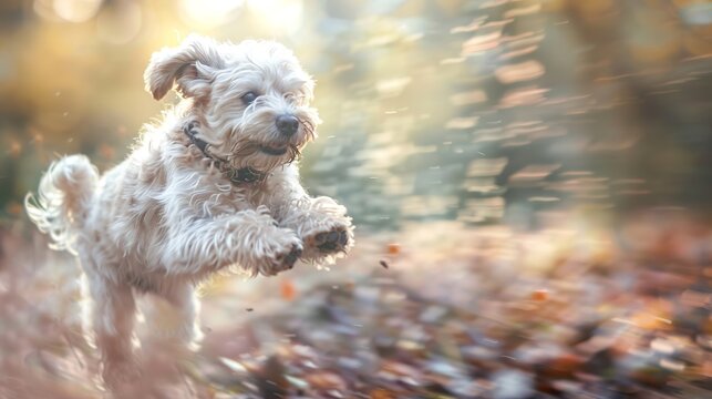 slow shutter motion blur photography of brown little dog