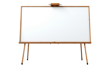 An easel with a blank white board ready for artistic expression