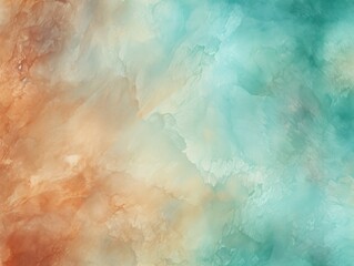 Rust Teal Taffy abstract watercolor paint background barely noticeable with liquid fluid texture for background, banner with copy space and blank text area 