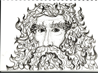 black and white old man