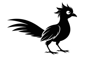 silhouette image,Louis bird,vector illustration,white background