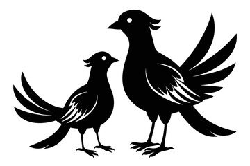 silhouette image,Louis bird,vector illustration,white background