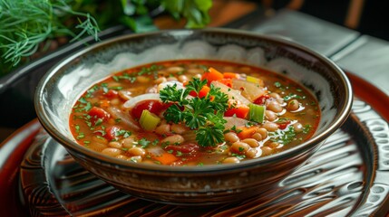 Italian minestrone soup 