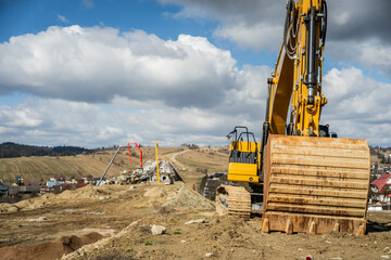 Construction of a road to the Polish mountains - Tatra Mountains - Zakopianka road - still under construction