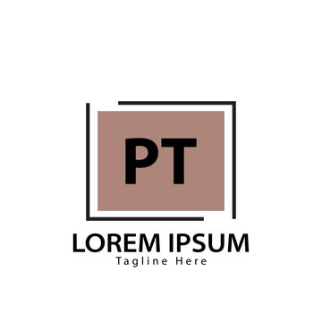 letter PT logo. PT. PT logo design vector illustration for creative company, business, industry