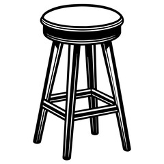 Bar stool silhouette vector illustration svg file